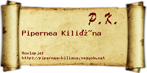 Pipernea Kiliána névjegykártya